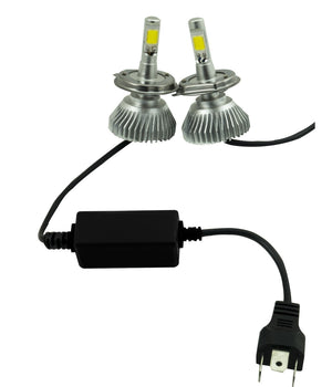 Kit H4 Lampade A Led Cree Full Led 2800 Lumen 6000k 20w Led Driver Luce Bianca         