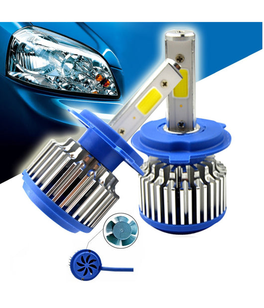 Kit H7 Lampade A Led Cree Full Led 2600 Lumen 6000k 24w Ip68 Led Cree Cob 360°         