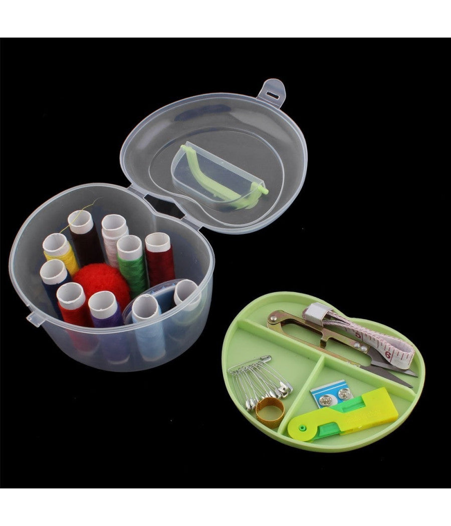 Kit In Plastica A Forma Di Cuore Per Cucire Da Viaggio Necessary Kit Cucito         