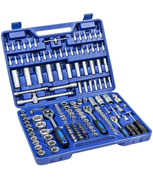 Kit Inserti + Bussole Boccole Impronta Torx Esagonale Con 3 Cricchetti 171 Pz         