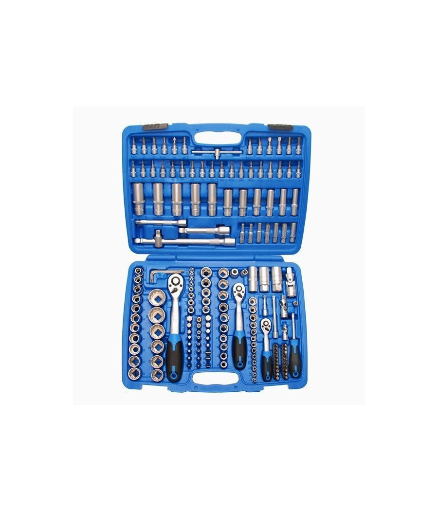 Kit Inserti + Bussole Boccole Impronta Torx Esagonale Con 3 Cricchetti 171 Pz         