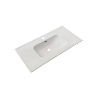 Mobile bagno sospeso Soho colore bianco opaco con cassetti effetto cannettato 100x45x50H