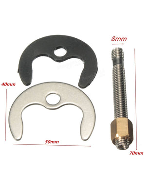 Kit Montaggio Fissaggio Rubinetti Con Mezzaluna 2 Fori Guarnizione E Perni Viti         