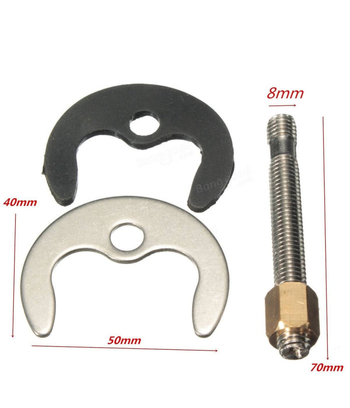 Kit Montaggio Fissaggio Rubinetti Con Mezzaluna 2 Fori Guarnizione E Perni Viti         