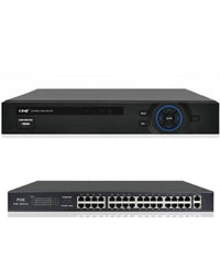 Kit Nvr Hd 32 Canali + Switch Poe 32 Porte 1080p 500w 5 Milioni Di Pixel Nvr3232         