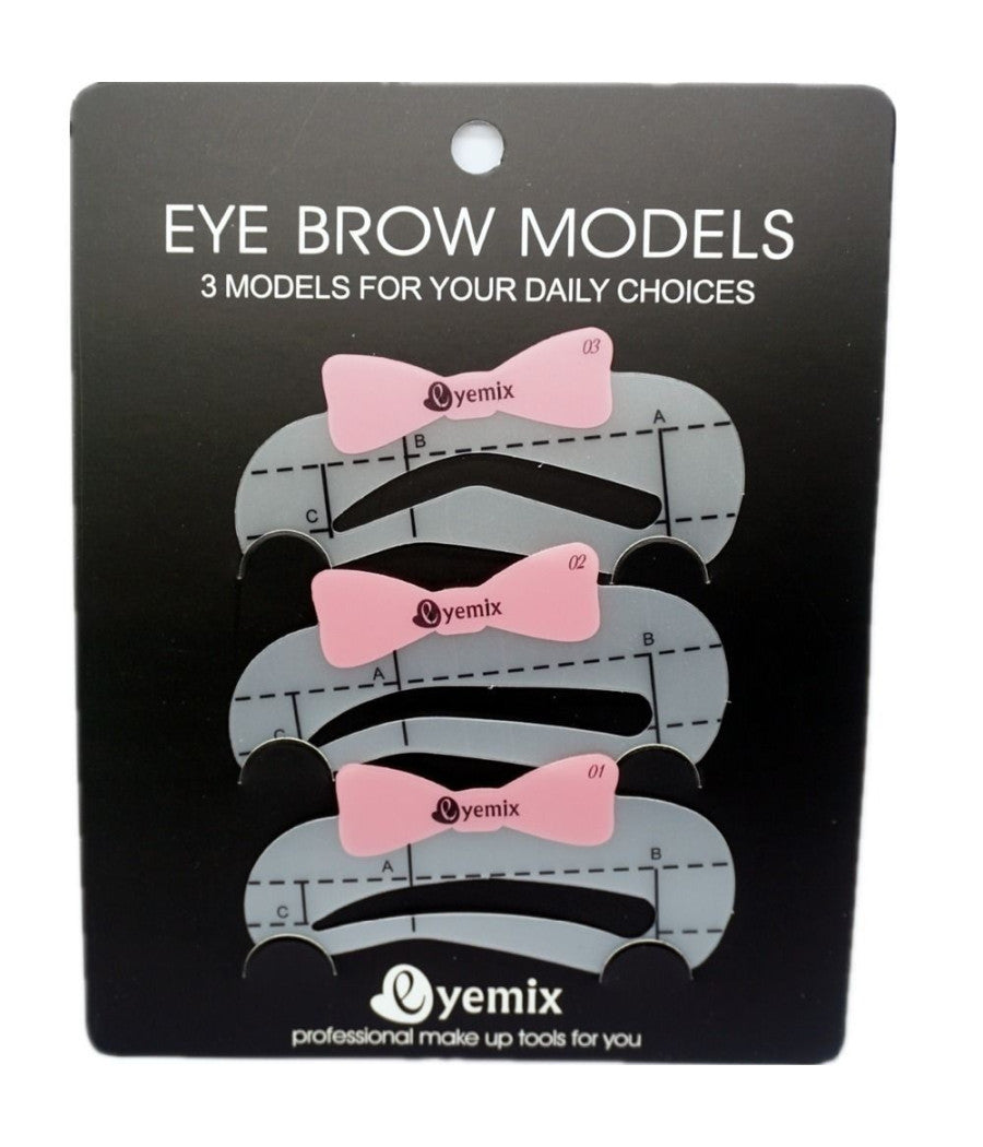 Kit Occhi Sopracciglia Ministar Eyeliner Stencil Pennello Appilcatore Gel Forme         