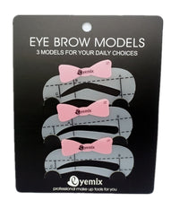 Kit Occhi Sopracciglia Ministar Eyeliner Stencil Pennello Appilcatore Gel Forme         