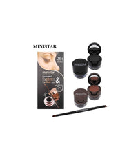 Kit Occhi Sopracciglia Ministar Eyeliner Stencil Pennello Appilcatore Gel Forme         