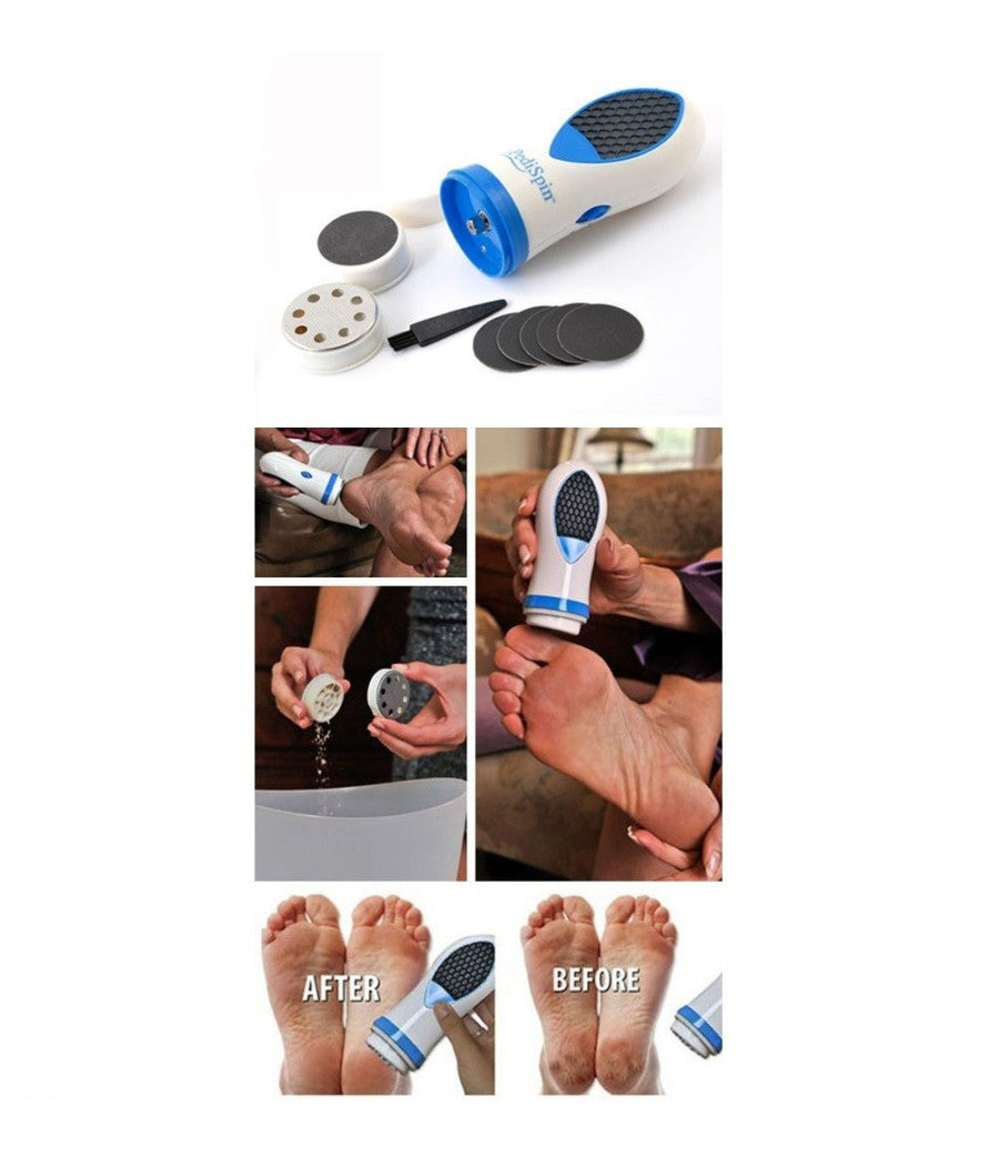 Kit Pedicure Per Pelle Secca E Calli Cura Del Piede Con 2 Accessori Pedi Spin         
