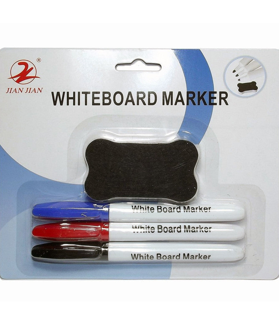 Kit Pennarelli Per Lavagna White Marker Penne Con Cancellino Lavagne Magnetiche         
