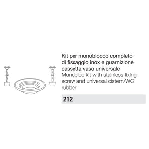 Kit per batteria di scarico tremolada da 115mm - guarnizione più fissaggi