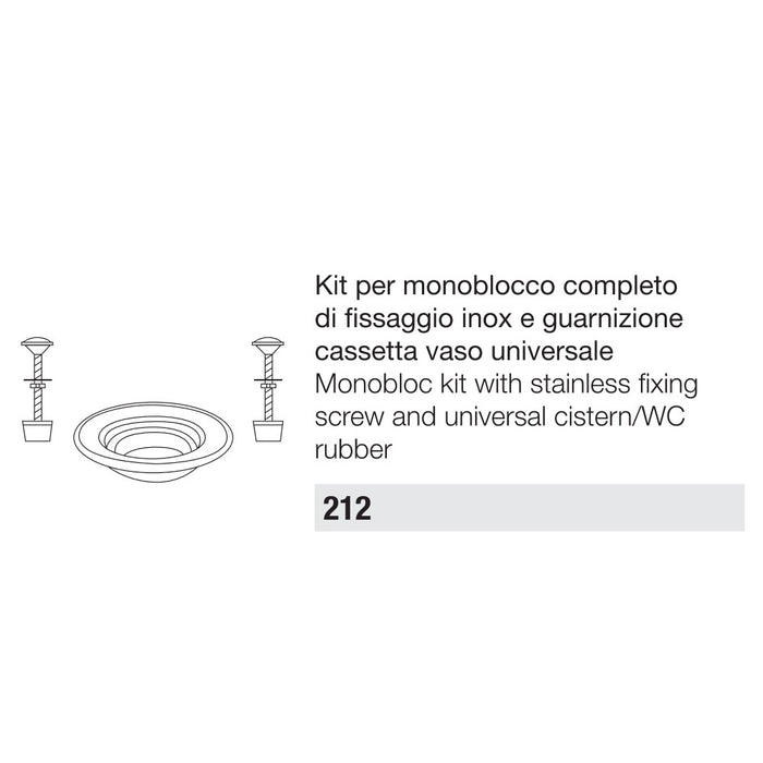 Kit per batteria di scarico tremolada da 115mm - guarnizione più fissaggi