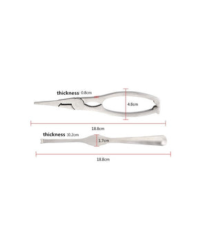 Kit Per Crostacei Pinza Scavino Apri Aragosta Granchio Astice Cucina Casa         