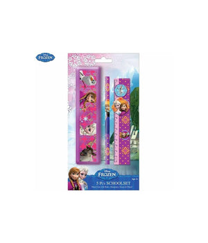 Kit Per La Scuola Disney Frozen Set 5 Pezzi Matita Gomma Per Bambini         