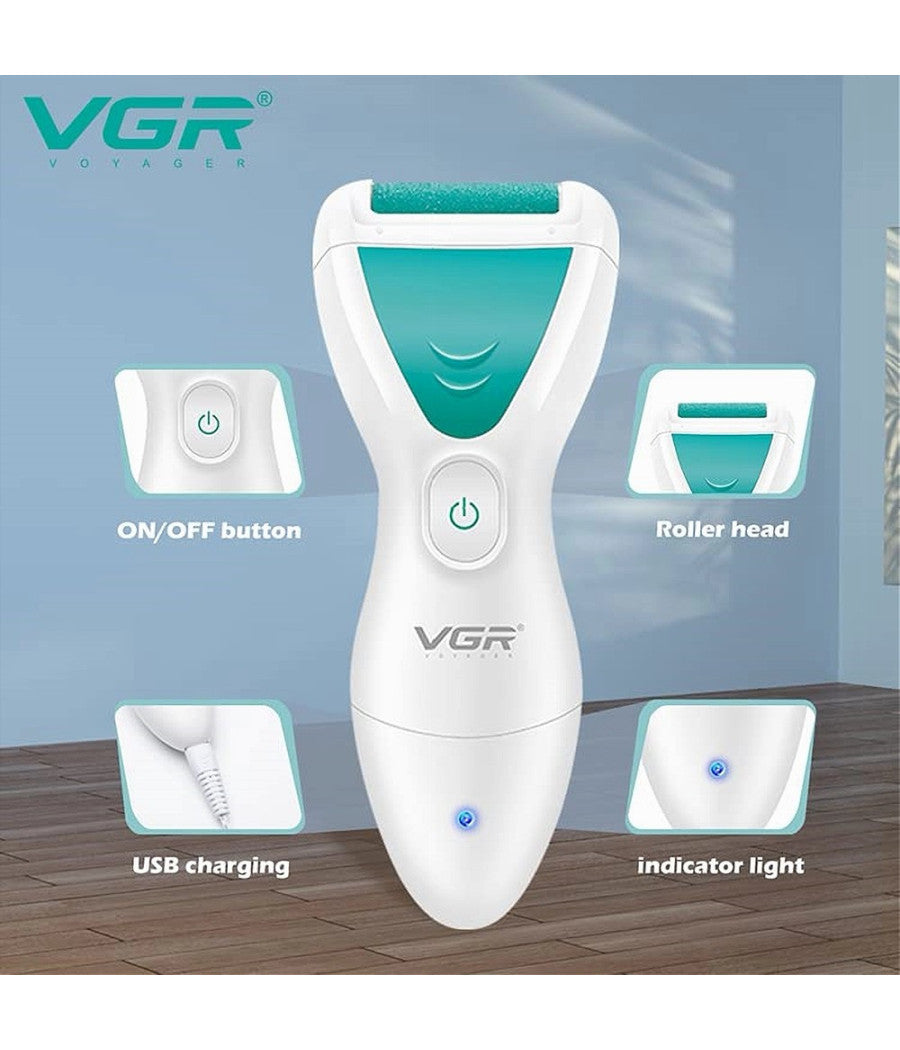 Kit Per Rimozione Calli 2in1 Ricaricabile Pedicure Portatile Impermeabile V-812         