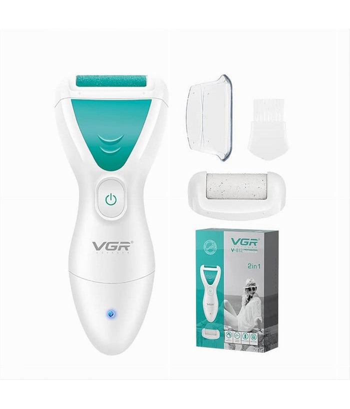Kit Per Rimozione Calli 2in1 Ricaricabile Pedicure Portatile Impermeabile V-812         