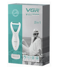 Kit Per Rimozione Calli 2in1 Ricaricabile Pedicure Portatile Impermeabile V-812         