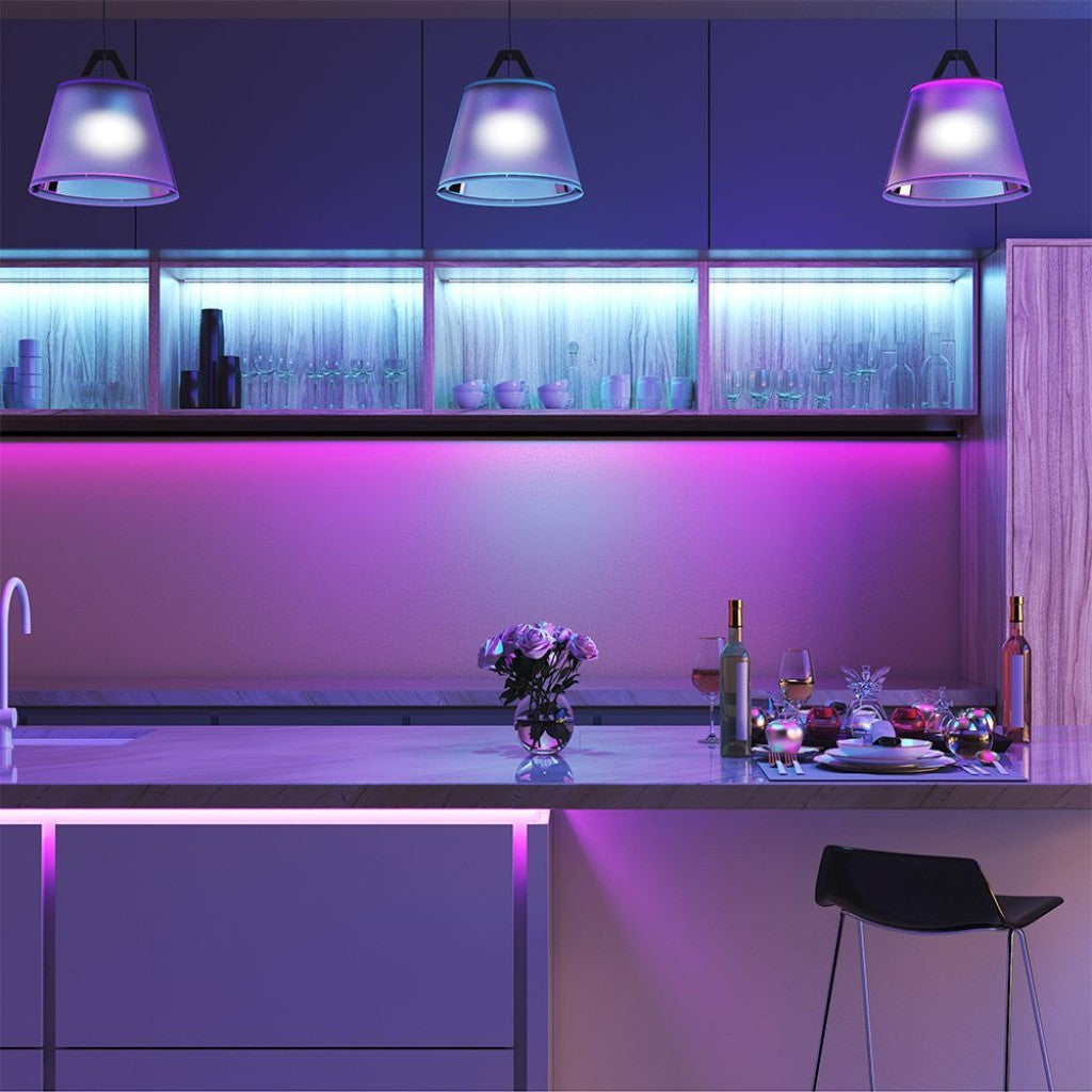 Kit per Strip LED SMD5050 10W/m Bobina 5m 60 LED/m con Telecomando e Alimentatore RGB Dimmerabile IP20 - V-TAC