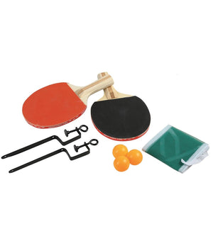 Kit Ping Pong Tennis Da Tavolo Con Rete 2 Racchette 2 Colori E 3 Palline         