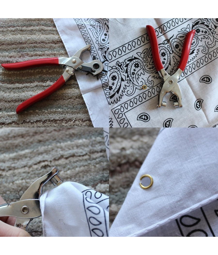 Kit Pinza Fustellatrice + Pinza Borchie Buchi Cinture Pelle Scarpe Borchie         