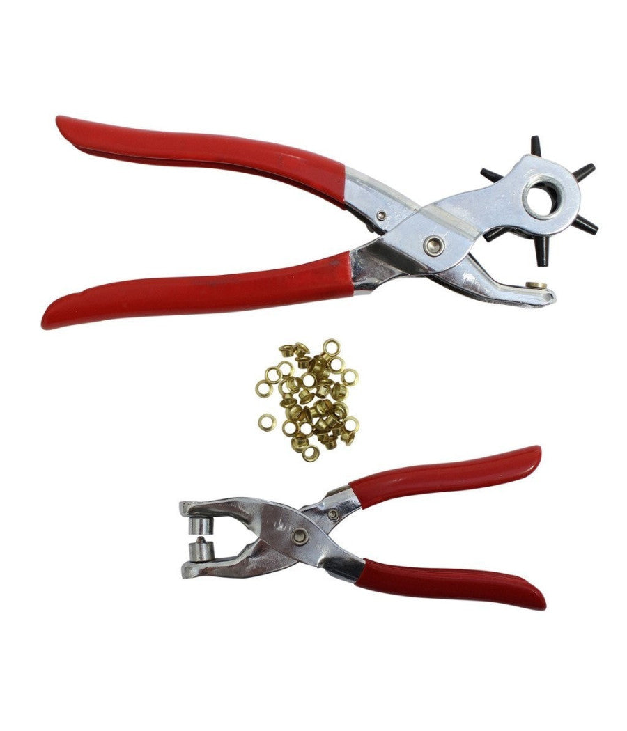 Kit Pinza Fustellatrice + Pinza Borchie Buchi Cinture Pelle Scarpe Borchie         