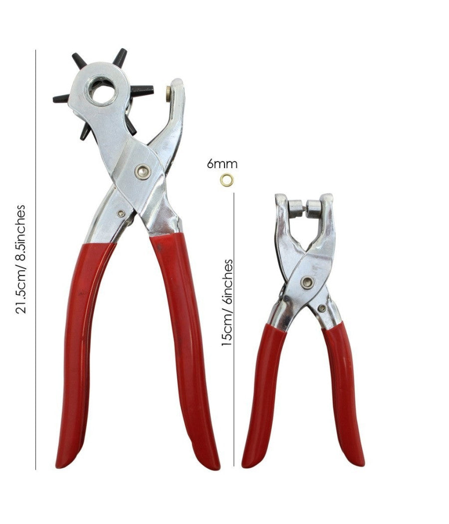 Kit Pinza Fustellatrice + Pinza Borchie Buchi Cinture Pelle Scarpe Borchie         