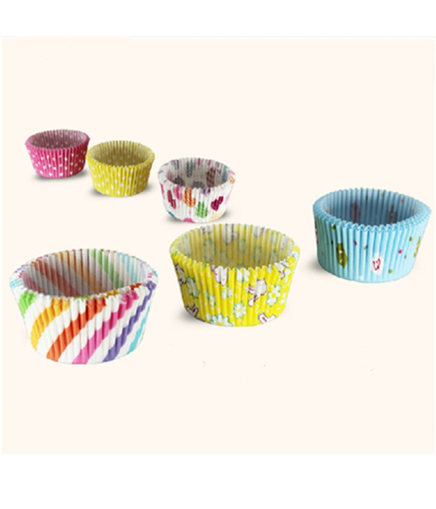 Kit Pirottini Carta Oleata Cupcake Cases Per Stampi Torta Muffin Colori Misti       -960 Pezzi -