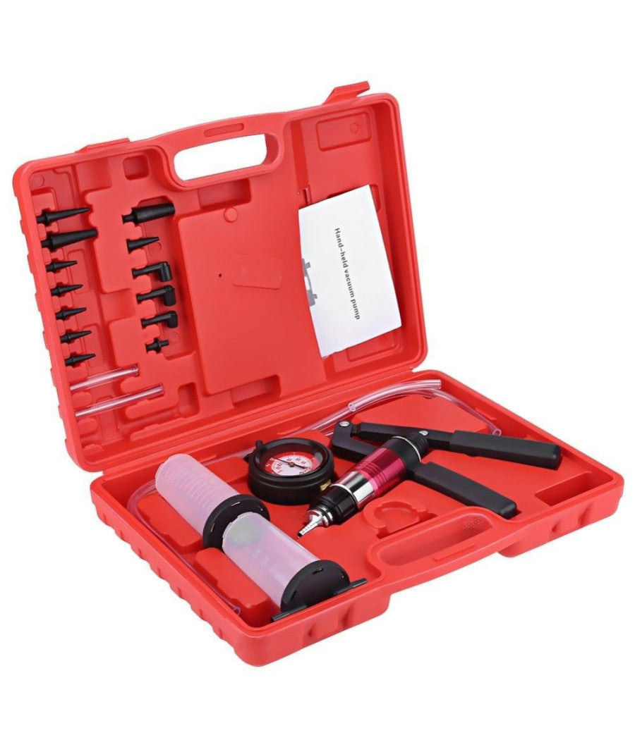 Kit Pompa Da Vuoto Manuale Per Spurgo Freni Frizione Auto Moto Tester         