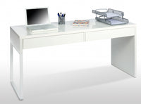 SCRIVANIA PORTACOMPUTER IN KIT CM. 138 X 50 X 75 H BIANCO LUCIDO