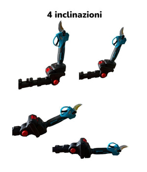 Kit Potatura Forbice Cesoia + Motosega 6" A Batteria 68v + Asta Telescopica Cd616         