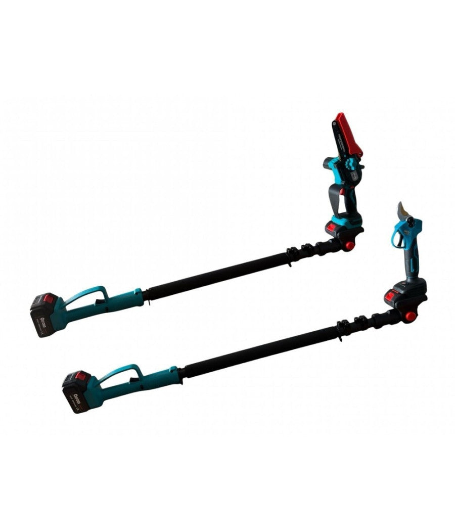 Kit Potatura Forbice Cesoia + Motosega 6" A Batteria 68v + Asta Telescopica Cd616         