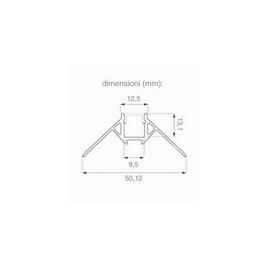 Kit profilo Angolare da rasare a cartongesso da 2m con copertura satinata e 2 tappi