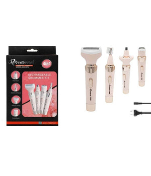 Kit Rasoio Rifinitore Depilatore Da Donna Ricaricabile Elettrico 4 In 1 Gm-3074         