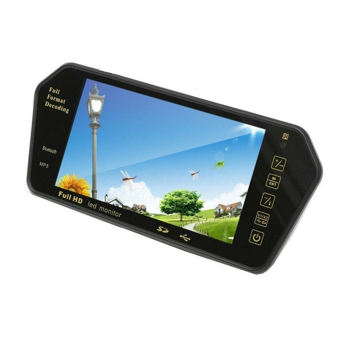 KIT Retromarcia Specchietto Monitor 7" bluetooth mp5 + Telecamera Posteriore - ZENCOCCO
