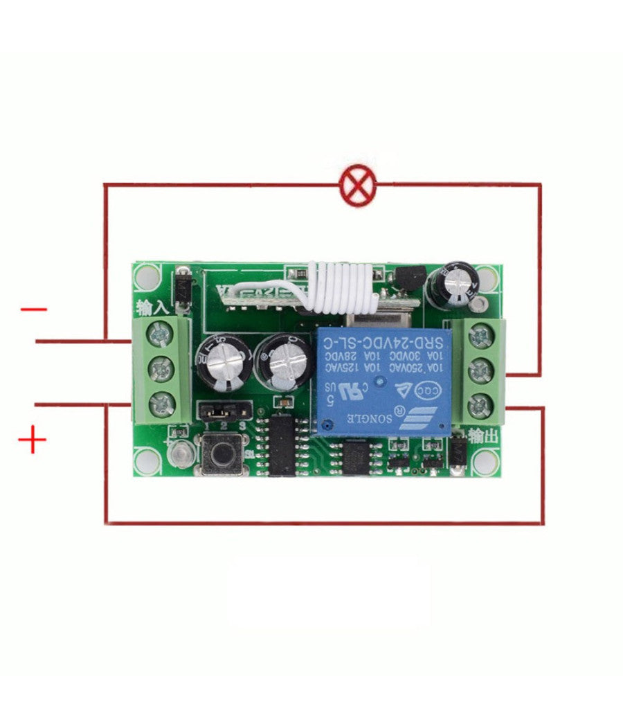 Kit Ricevitore Relè+ 2 Telecomandi Universale Radiocomando 433mhz Cancelli Luci         
