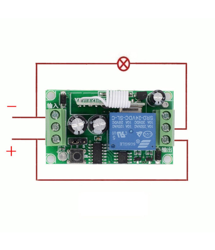 Kit Ricevitore Relè+ 2 Telecomandi Universale Radiocomando 433mhz Cancelli Luci         