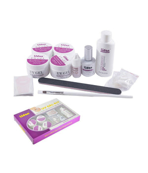 Kit Ricostruzione Unghie Professionale Uv Gel Nail Art Kit Completo Lidan Kit-2         