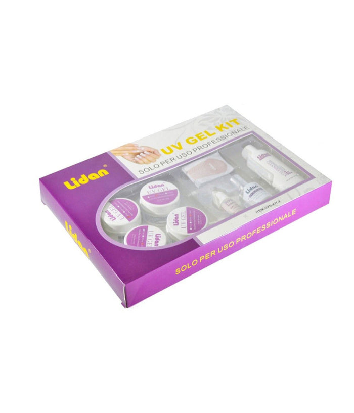 Kit Ricostruzione Unghie Professionale Uv Gel Nail Art Kit Completo Lidan Kit-2         