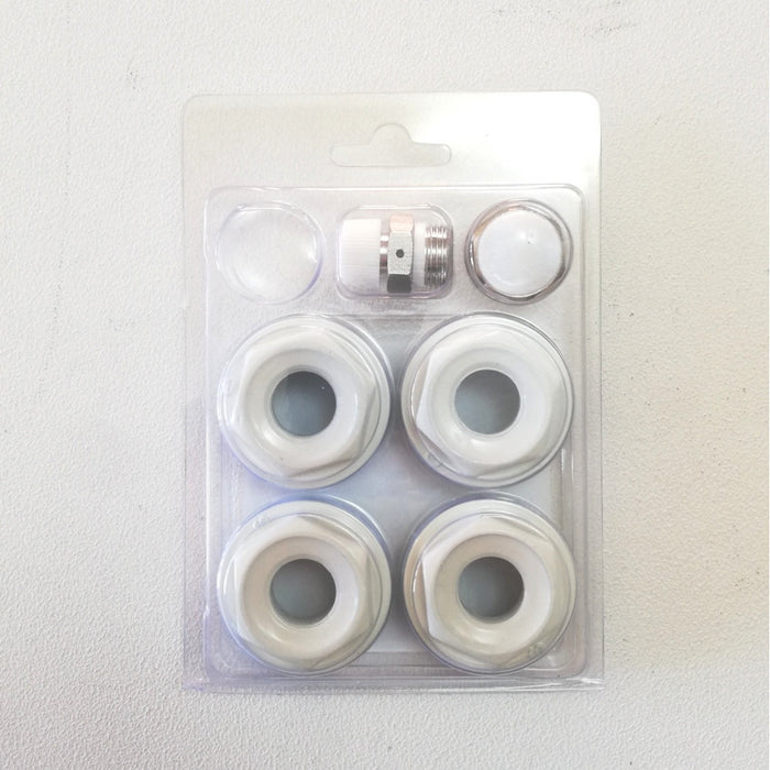 Kit riduzioni bianche da 1 x 3/8 per radiatore alluminio