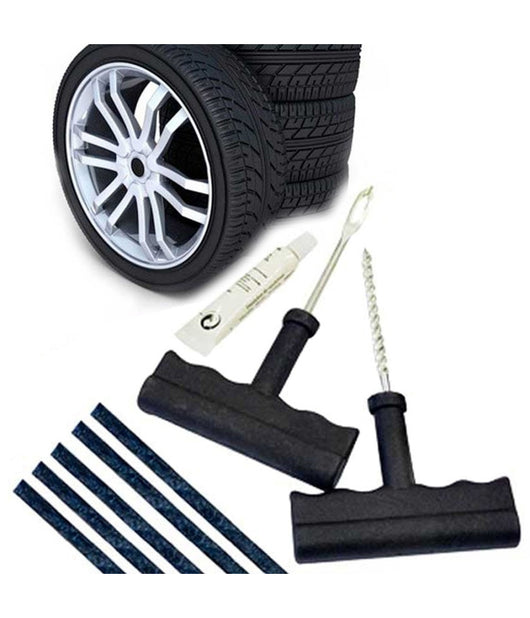 Kit Ripara Pneumatici Gomme Riparazione Per Auto Moto Da Foratura Gomme Ruote         