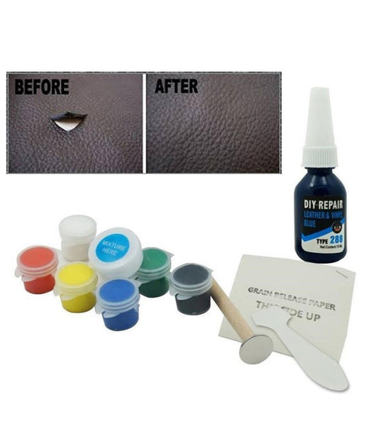 Kit Riparazione Pelle Divani Sedili Auto Cambio Cuffie Tappezzeria Diy 8419         