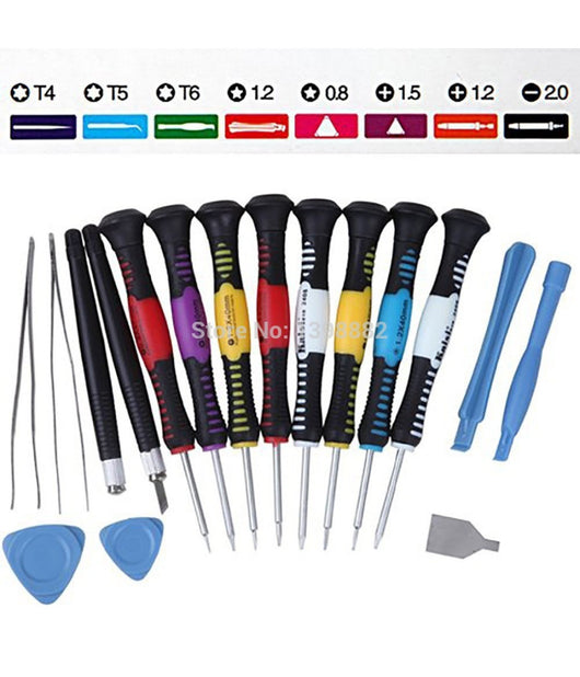 Kit Riparazione Per Smartphone Set 16 In 1 Pezzi Cacciaviti Apertura Leve         