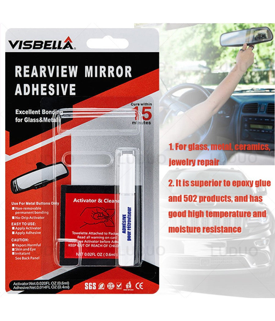 Kit Riparazione Specchietto Retrovisore Auto Colla Adesivo Super Professionale         