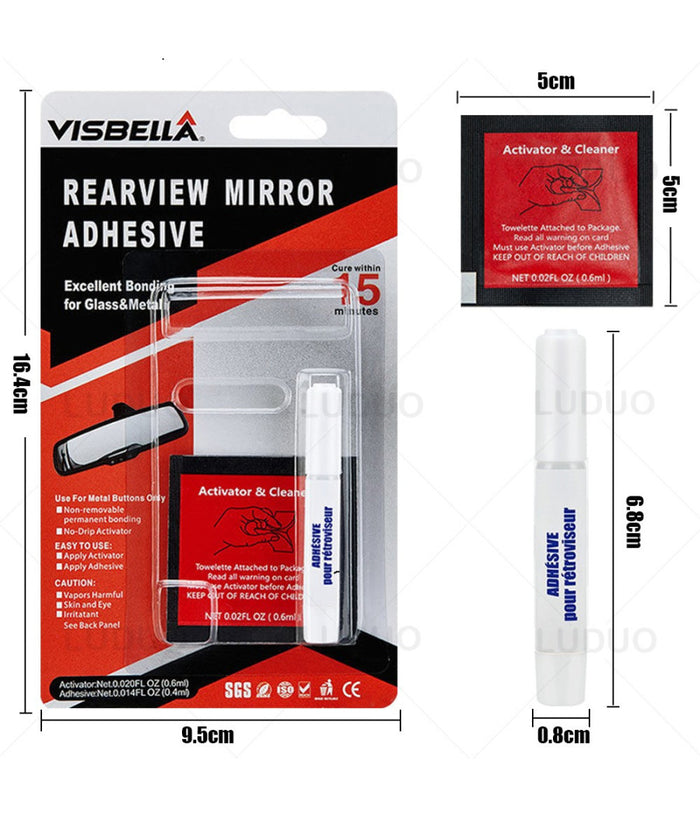 Kit Riparazione Specchietto Retrovisore Auto Colla Adesivo Super Professionale         