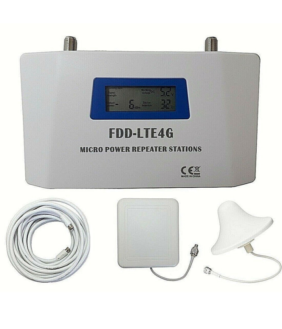 Kit Ripetitore Amplificatore Booster Segnale Antenna Gsm Dcs 4g Fdd-lte         
