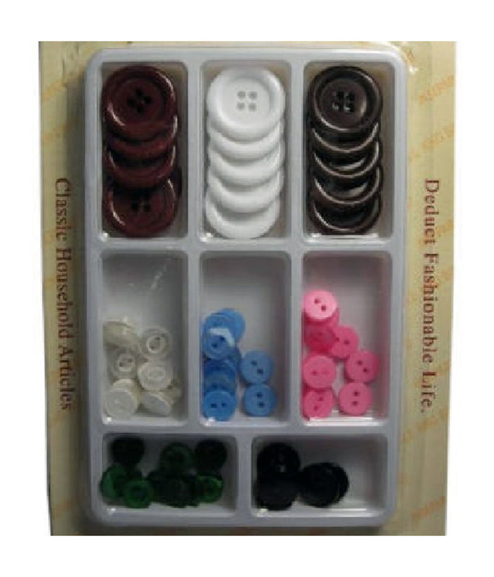 Kit Sarta Sarto Set Bottoni Per Cucito Cucire Su Stoffa Tessuto Varie Dimensioni         