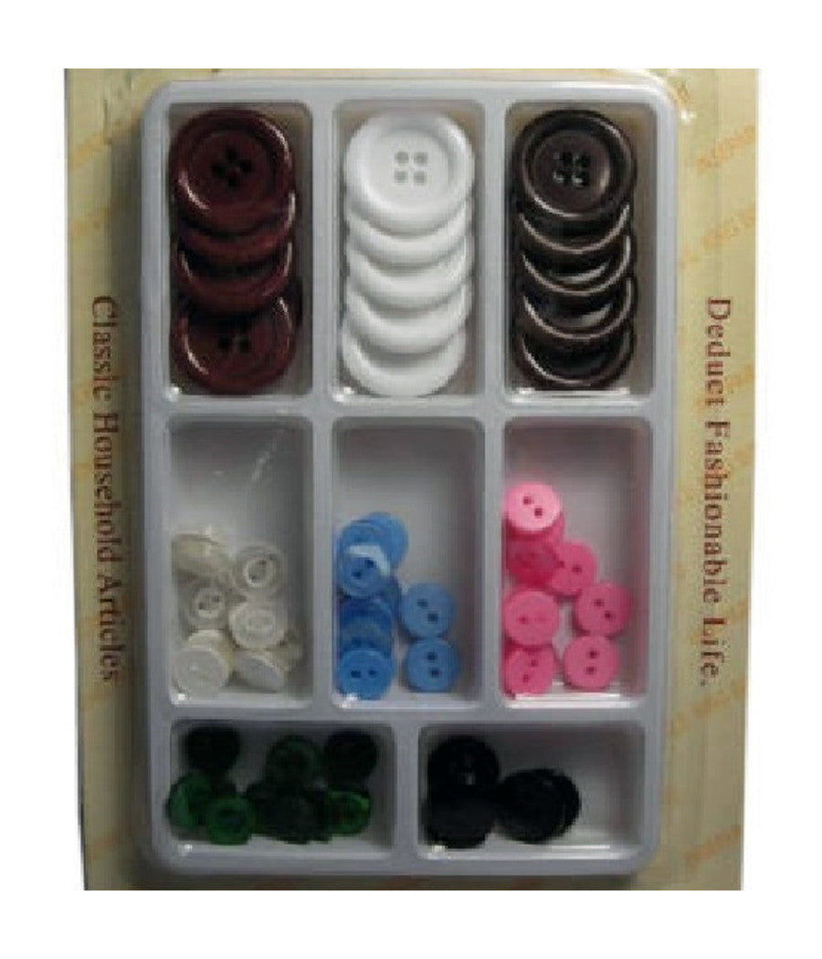 Kit Sarta Sarto Set Bottoni Per Cucito Cucire Su Stoffa Tessuto Varie Dimensioni         