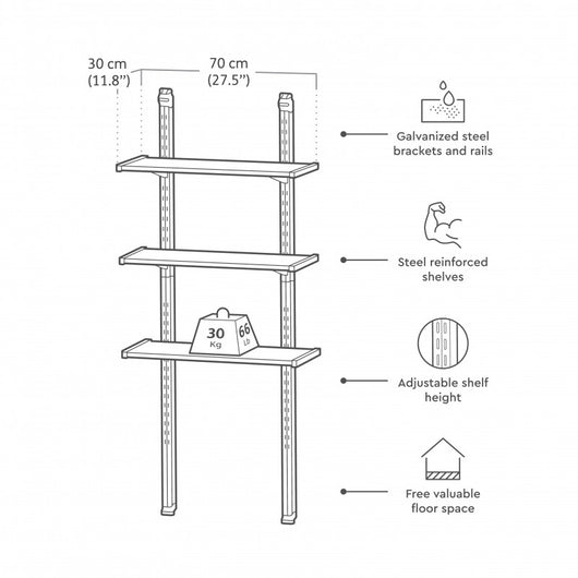 Kit Scaffalatura Shelving 100 Cm Keter