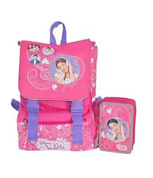 Kit Scuola School Pack Zaino Estensibile + Astuccio 3 Zip Disney Violetta         