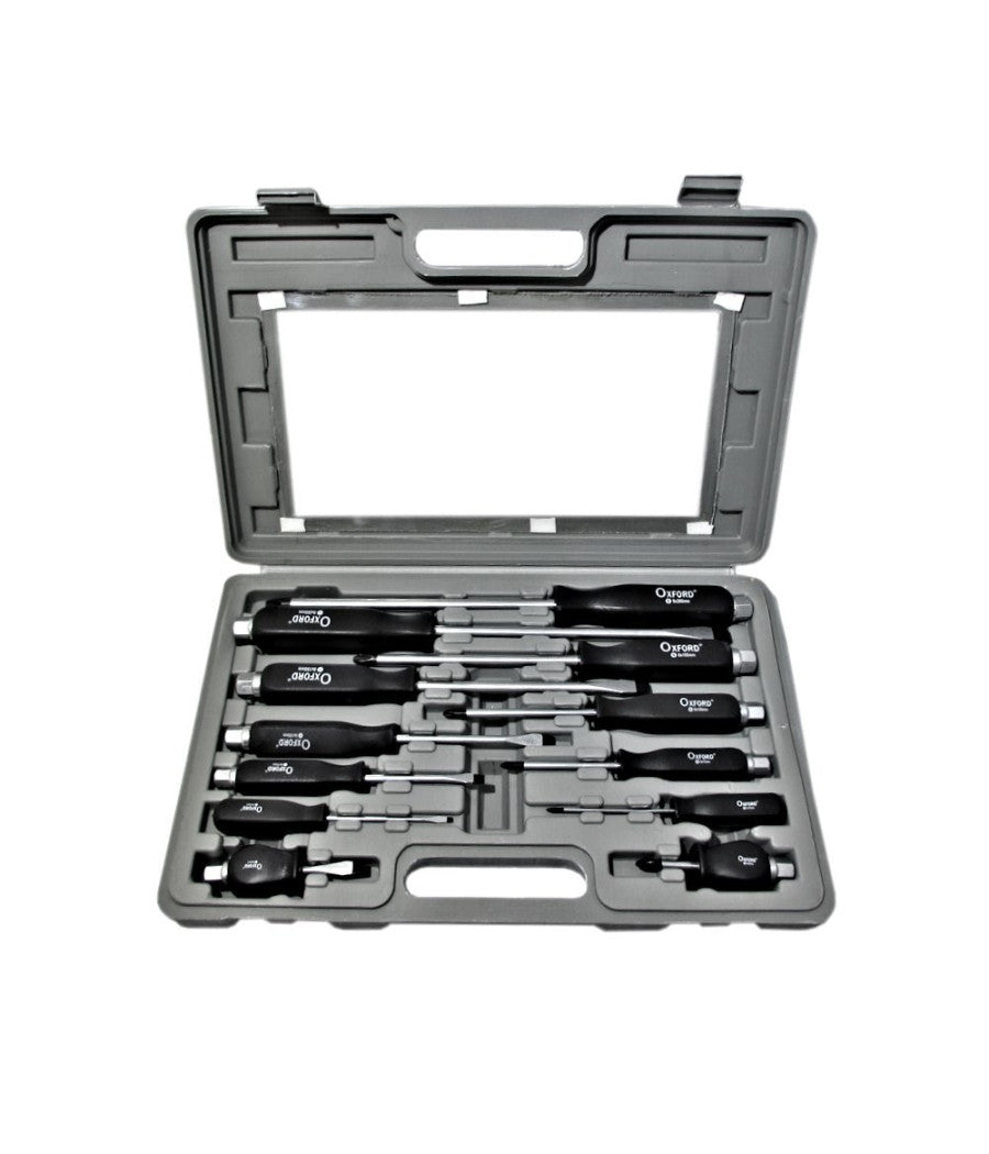 Kit Set 12 Cacciaviti Cacciavite Impatto A Croce E Taglio Con Manico Ad Impatto         